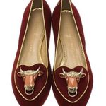 Charlotte Olympia bull flats burgundy red 34 / US 4 authentic Photo 1