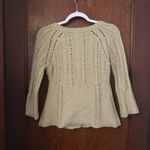Vintage DKNY Y2K Babydoll Sweater Cardigan XS Tan Photo 2