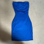 Windsor  Blue Strapless Homecoming Dress Photo 0