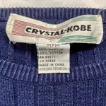 Crystal Kobe Ribbed Knit Sweater Blue Size M Photo 4