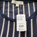 Suzanne Betro Weekend tunic blouse short lace sleeves stripes Size XLarge NWT Photo 6