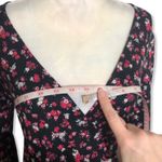 Wild Fable NWOT Black Red Floral True Wrap Long Sleeve Top Photo 4