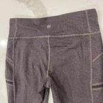 Athleta Pixy Drifter Textured Brown Activewear Leggings Womens Medium ZipPockets Photo 4