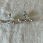 Kate Spade : “Skinny Mini” Pave Bow Stud Earrings- Silver Tone Photo 9