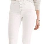Madewell | 9” mid rise skinny white cut off jeans Photo 1