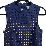 Maeve Anthropologie‎  Circle Lace Shift Dress Navy S Photo 6