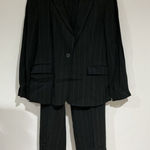 Woman’s Inc Petite Two Piece Suit Set Pants 10 P & Blazer Size 14p Black Lined Photo 0