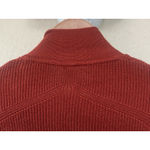 Lululemon Merino Wool Ribbed Long Wrap Sweater Cardigan Cayenne 8 Thick Layer Red Photo 4