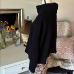 Old Navy  black cotton funnel turtleneck oversized boxy waffle knit top M Photo 4