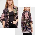 Free People Enchanted Blooms Kimono Cardigan Topper Sheer Floral One Size Photo 1