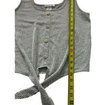Caution to the Wind  Gray Striped Shirt Women Top Size Medium | 1-27 Photo 5