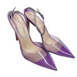 Stuart Weitzman  Glam PVC Pumps Women’s Size 9 Wisteria Ankle Strap Heels Photo 1
