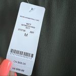 Bebe NWT  Woven Asymmetrical Green Maxi Tunic Top Exposed Zipper Medium Photo 8