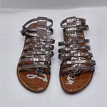 Sam Edelman Gilda Gladiator Sandals Women's Size 7 Silver Metallic Strappy Shoes Photo 2