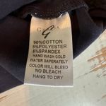 Gracia  Embroidered Ruffle Puff Short Sleeve Top Navy Size Small Photo 7