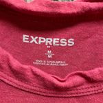 EXPRESS  Red Graphic Sporty Logo Modal Knit T-Shirt Medium Photo 2