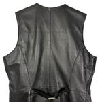 Bagatelle Vintage  Black 100% Cow Leather Vest Gold Hardware Grunge Indie Sleeze Photo 5