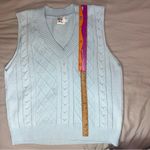 Princess Polly  S/M Light Blue Boxy/Oversized Sweater Vest Photo 3