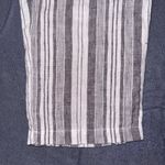 Garnet Hill Womens High Rise Gray White Striped Linen Casual Pants Pockets 14 Photo 2