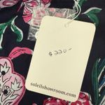 Fitzroy & Willa NWT Floral Print Soleil Dress Navy Balloon Sleeve Cotton Size S Blue Photo 5