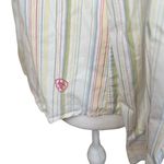 Ariat  Womens Maureen Pearl Snap Stripe Western Shirt White Multi Small Ranch Photo 3