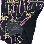 Frank Lyman Design Collect Womens Black Chain Print Sleeveless V Neck Top sz 6 Photo 3