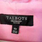 Talbots Linen Blend Blazer Barbie Pink Trapeze Style Women’s Size 10P Spring Photo 2