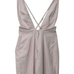 House Of CB Analyn Jumpsuit Blush Cross Back Plunging Neckline Women’s Size M Photo 5