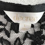 Decree Y2K Style Sz L Top Peplum Sheer Black Lace Whimsygoth Whimsy Sexy Grunge 90s Photo 3