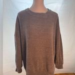 First Love Tan Crew Neck Sweater Chunky Knit Relaxed Fit Photo 0