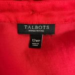 Talbots  Red Twisted Tank Top Blouse Career Shirt Size 12 Womens Petite Plus Photo 4