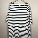 The Nines by Hatch Knee Length Stripe Maternity Dress Size XXL Black Photo 0