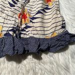 Marc by Marc Jacobs  Cover Up Skirt Beige Navy Floral Striped S Photo 3