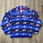Patagonia Vintage Synchilla Snap T Fleece Pullover Purple Blue Womens Medium Photo 1