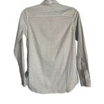 Garnet Hill Womens Blue White Striped Button Up Shirt Size 0 Cotton Long Sleeve Photo 3