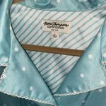 Norm Thompson Gown Vintage Polka Dot Lace Long 90s Women L Blue Size L Photo 2