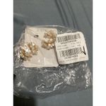 J.Crew Hoop Pearl Cluster Earrings Gold Tone Hypoallergenic Post Photo 2