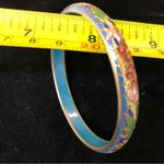 Vintage metal Chinese cloisonné bangle bracelet Blue Photo 3