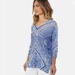 Lilly Pulitzer Jameson Blue Crush Open Waters Linen Sweater M/L Photo 3