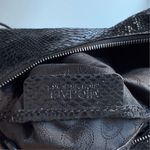 Michael Kors RARE Rhea Chrystal Black Snake-Embossed Studded Hobo Bag w MK Charm Photo 7