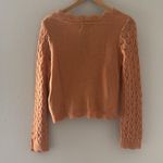 Lush Clothing LUSH Apricot Soft Knit Heart Button Sweater | NWT | Size Small Photo 6