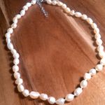 Peach Freshwater Pearl Stainless Steel Necklace Photo 0