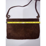 Vintage Karnig Mann Purse Handbag Brown Leather Suede Y2K Shoulder Knot Strap M Photo 6