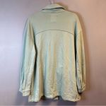 Avec Les Filles Shacket Mint Green Snap Button Terry Shirt Jacket Sz M GUC Photo 9