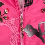 Vintage Unbranded Full Zip Riding Jacket Size Small? Pink Floral Asian Print Photo 3