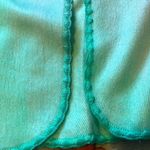 Soft Llama Wool Poncho Cape Coat Jacket Boho Festival Handwoven Aqua/Teal OSFM Blue Size undefined Photo 3