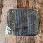 ROC Skincare Zipper Makeup Bag Dark Blue Quilted Fabric Cosmetic Pouch Photo 5