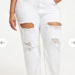 Good American  Good ‘90s Loose Fit Jeans Destroyed Hem White 8 / 29 Photo 1