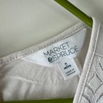 Market & Spruce  Ivory Patterned Short Sleeve Top / M18 Photo 2
