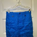 J.Crew Blue Linen Cargo Pencil Skirt size 6 Photo 6